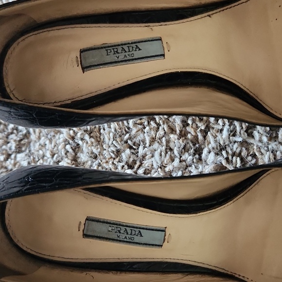 PRADA Embossed Croc leather heels 38.5 - Picture 3 of 10